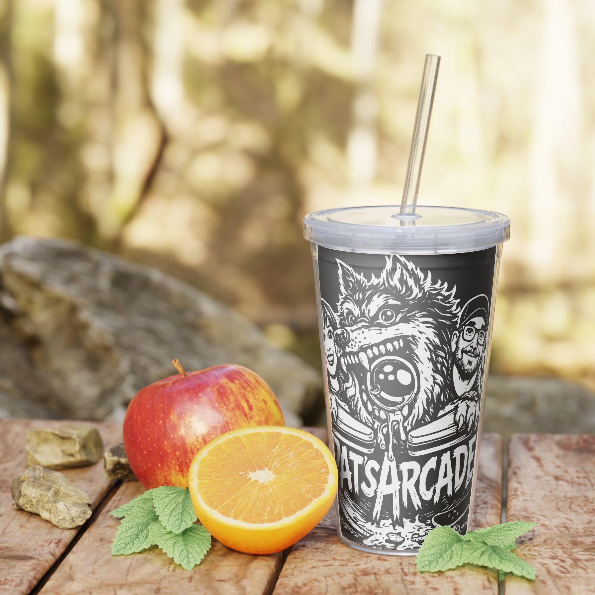 Pat's Arcade "The Pack" Tumbler with Straw