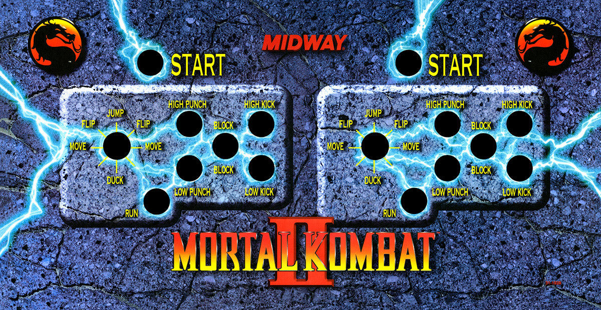 Mortal Kombat 2 Control Panel Overlay with Run Button
