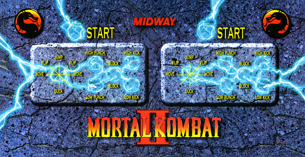 Mortal Kombat 2 Control Panel Overlay