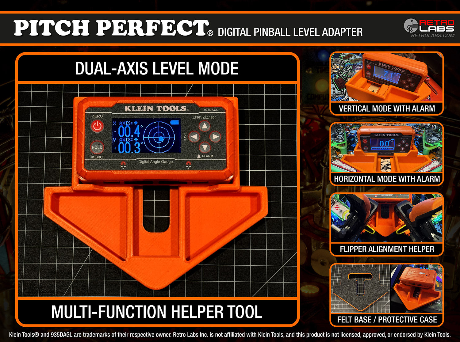 Pitch Perfect - Digital Pinball Level Adapter / Multi-Function Helper Tool