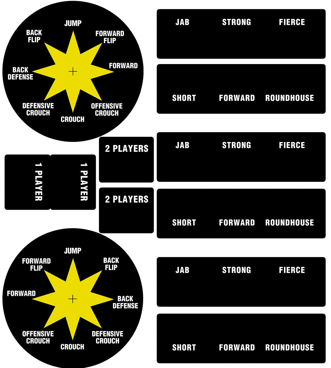 Street Fighter 2 The World Warrior Control Panel Overlay Conversion Kit