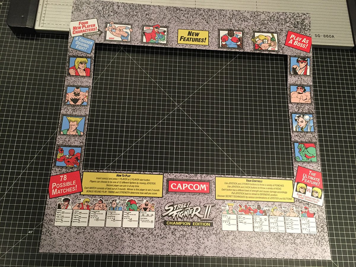 Street Fighter 2 Champion Edition Bezel (For LCD Conversion) Retro Labs Inc.