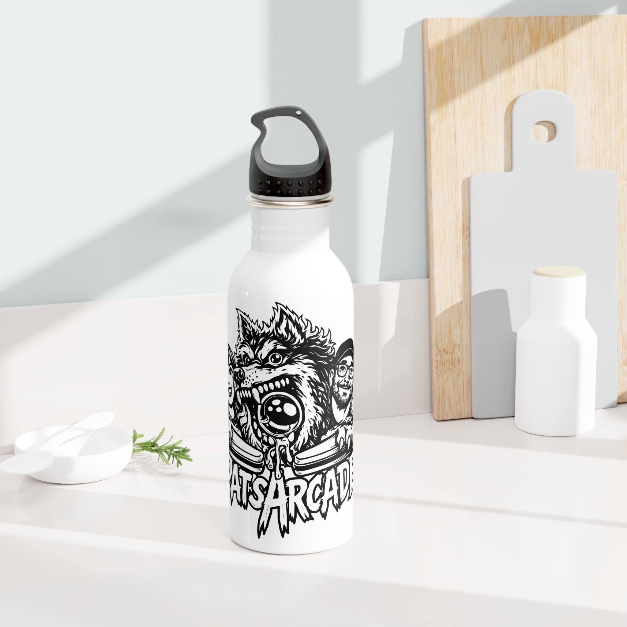 Pat’s Arcade “The Pack” Stainless Steel Water Bottle