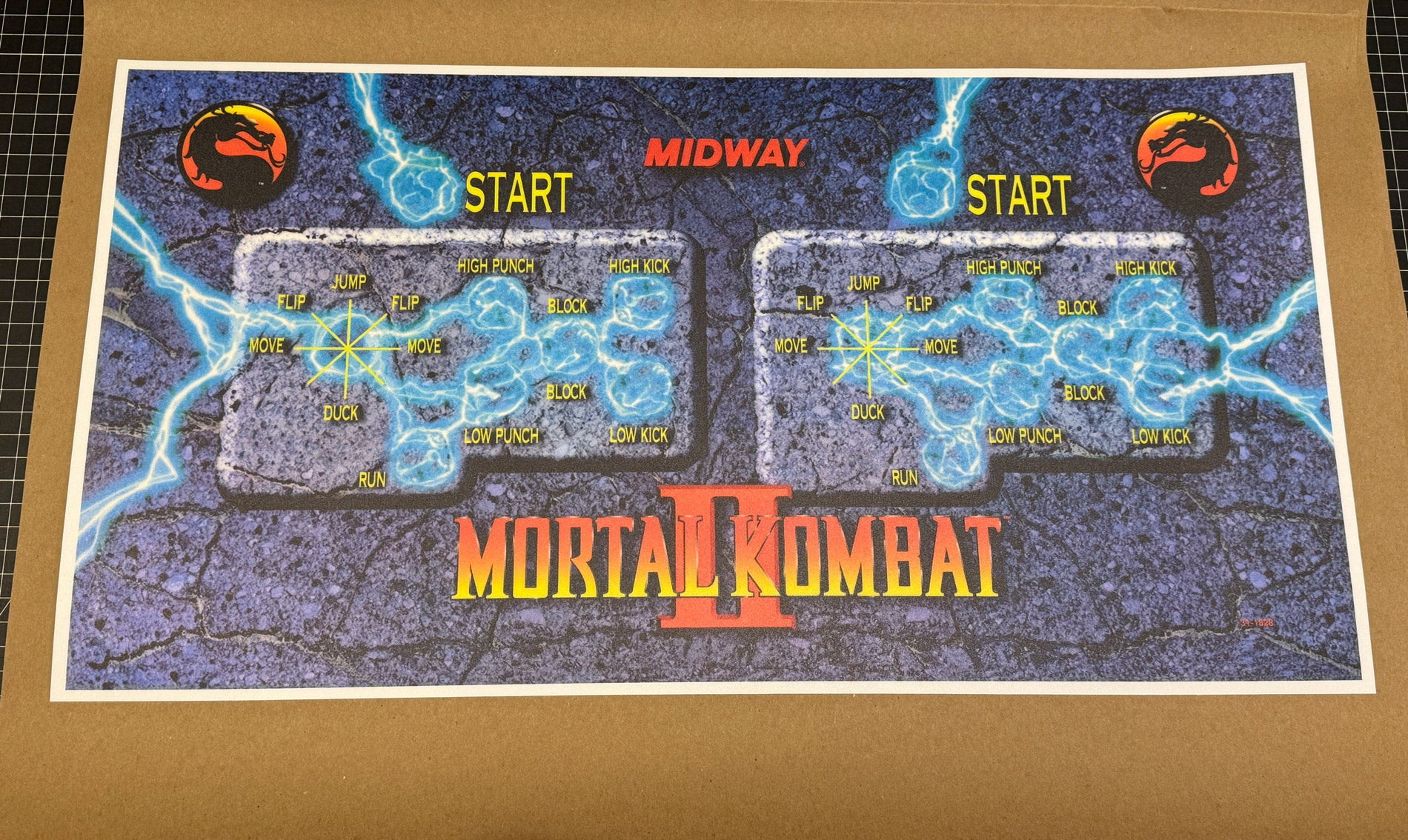 Mortal Kombat 2 Control Panel Overlay with Run Button